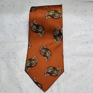 Chaps Ralph Lauren Men’s Tie Orange Paisley